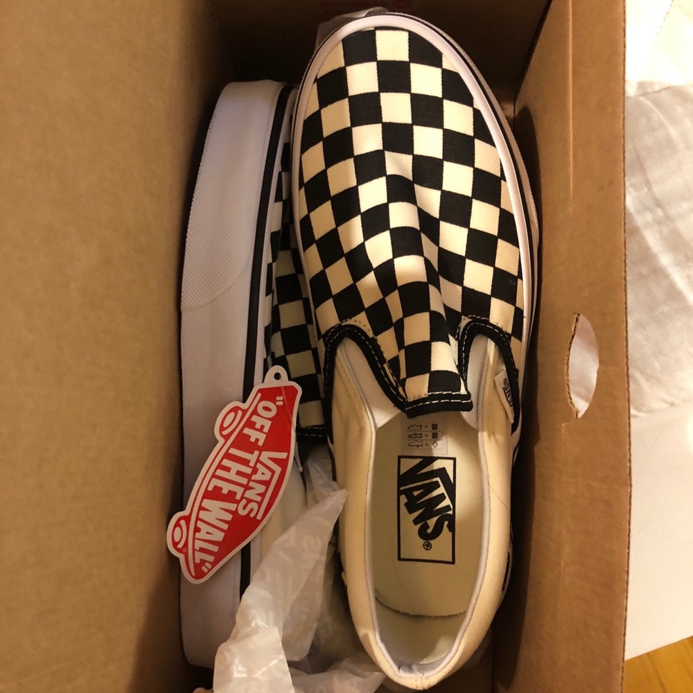 Brand new checkered vans